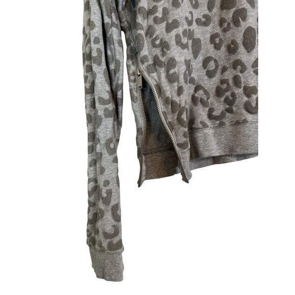 Rails Women Marlo Flocked Leopard Print Pullover Sweatshirt Size L Heather Gray - Picture 7 of 13